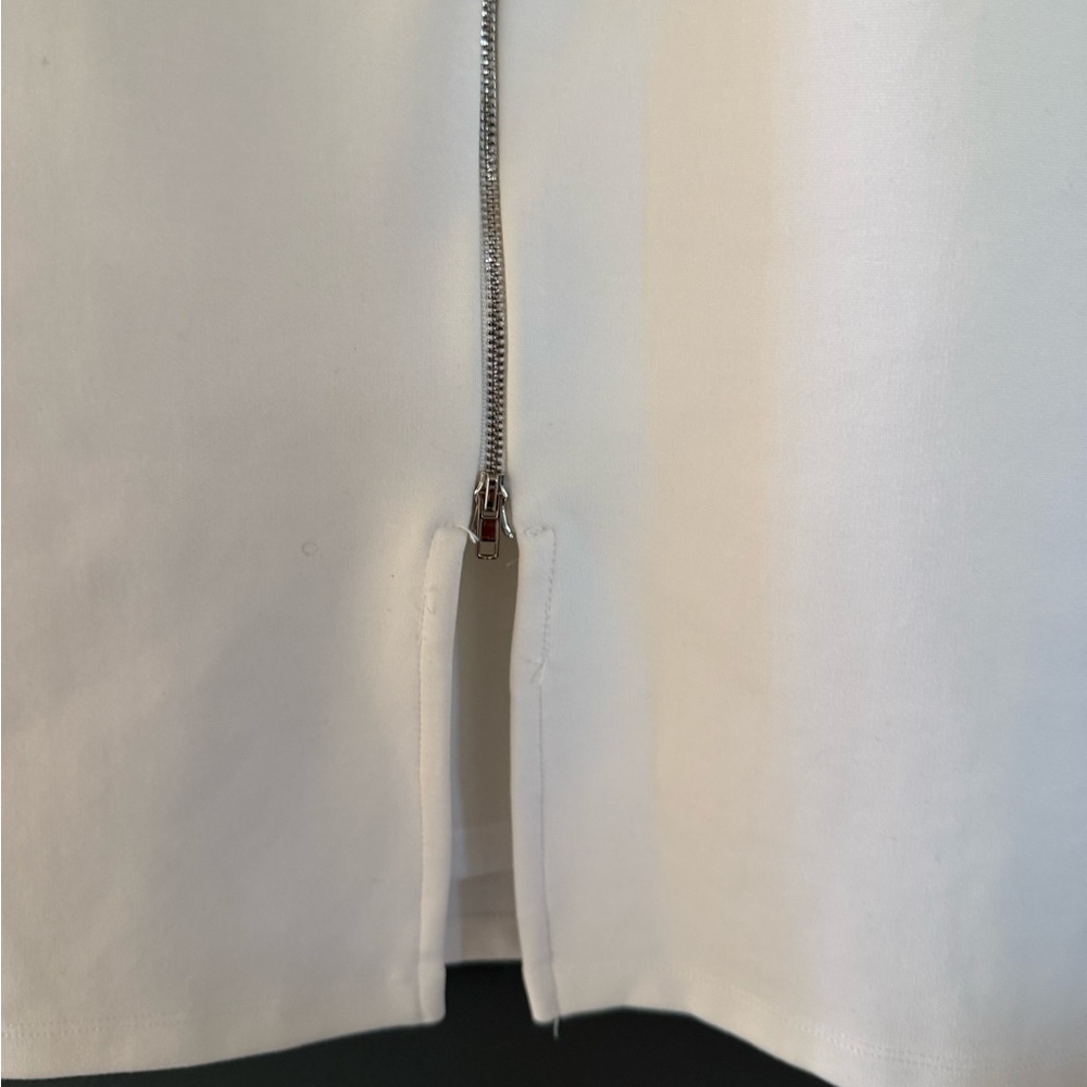 Lulu's Off-White V-Neck Sheath Midi Dress - Picture 6 of 8